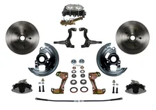 Manual Front Kit with Plain Rotors and Zinc Plated Calipers for Chevrolet Chevy II image 1