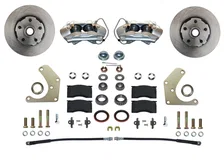Front Spindle Kit with Plain Rotors and Zinc Plated Calipers image 1