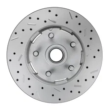Power Front Kit with Drilled Rotors and Zinc Plated Calipers image 2