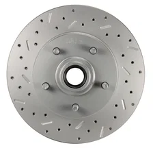 Front Spindle Kit with Drilled Rotors and Zinc Plated Calipers image 2