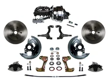 Power Front Kit with Plain Rotors and Zinc Plated Calipers image 1