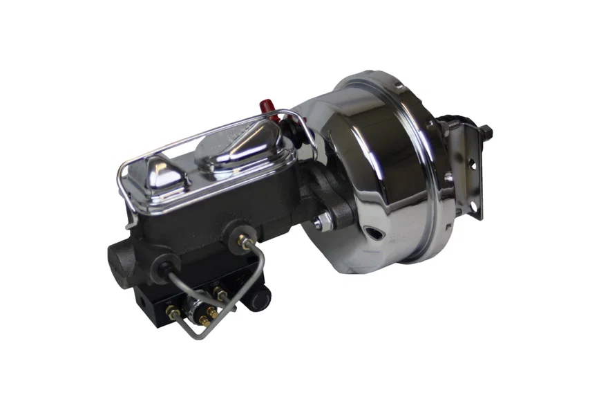 7 inch power booster, 1 inch bore master adjustable combo valve (Crome) for Ford Mustang