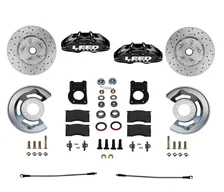 Front Spindle Kit with Drilled Rotors and Black Powder Coated Calipers image 1