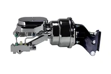 7 inch dual power booster, 1-1/8 inch bore flat top master disc/disc (Chrome) image 1