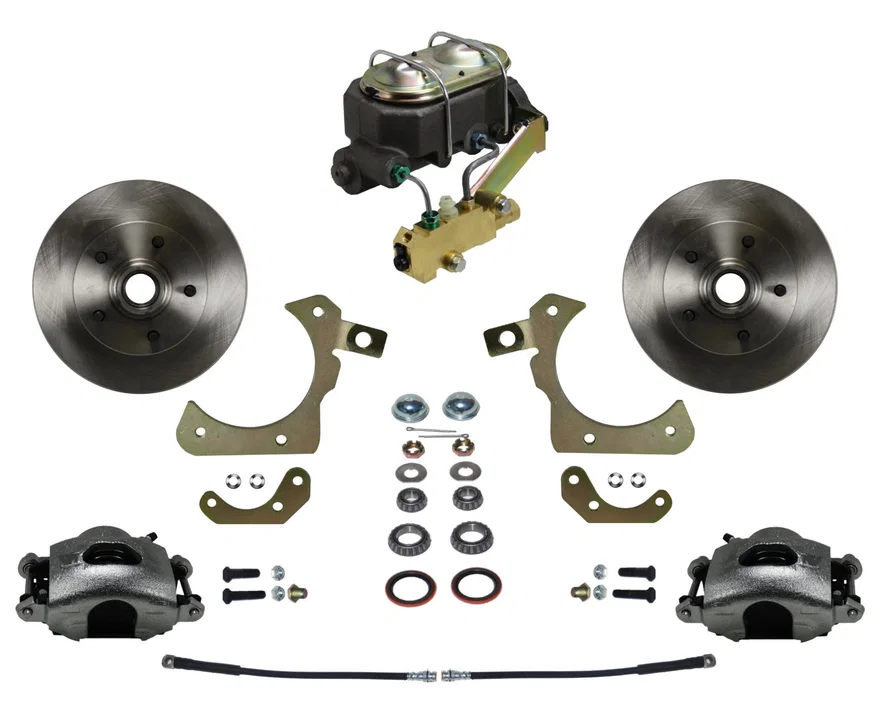 Manual Front Kit with Plain Rotors and Zinc Plated Calipers for Chevrolet