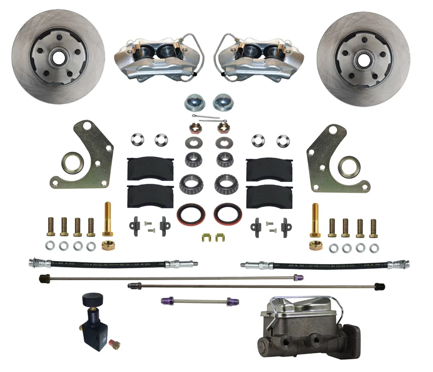 Power Front Kit with Plain Rotors and Zinc Plated Calipers