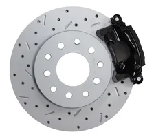 Rear Disc Brake Kit  with Drilled Rotors and Black Powder Coated Calipers image 7