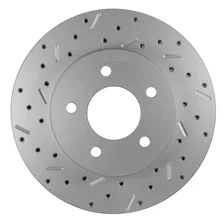 Rear Disc Brake Kit  with Drilled Rotors and Red Powder Coated Calipers for Ford Mustang image 3