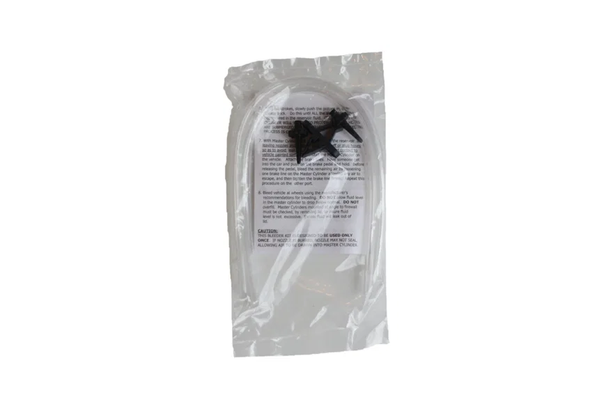 Contains all pieces to properly bleed a new master cylinder