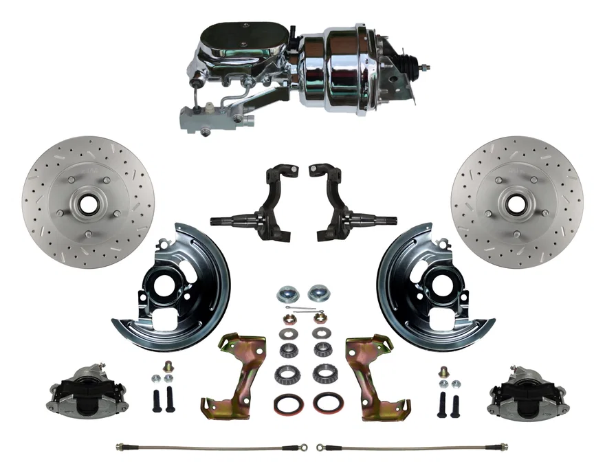 Power Front Kit with Drilled Rotors and Zinc Plated Calipers