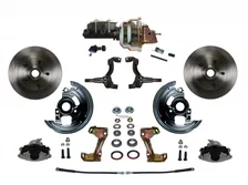 Power Front Kit with Plain Rotors and Zinc Plated Calipers image 1