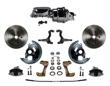 Power Front Kit with Plain Rotors and Zinc Plated Calipers image 1