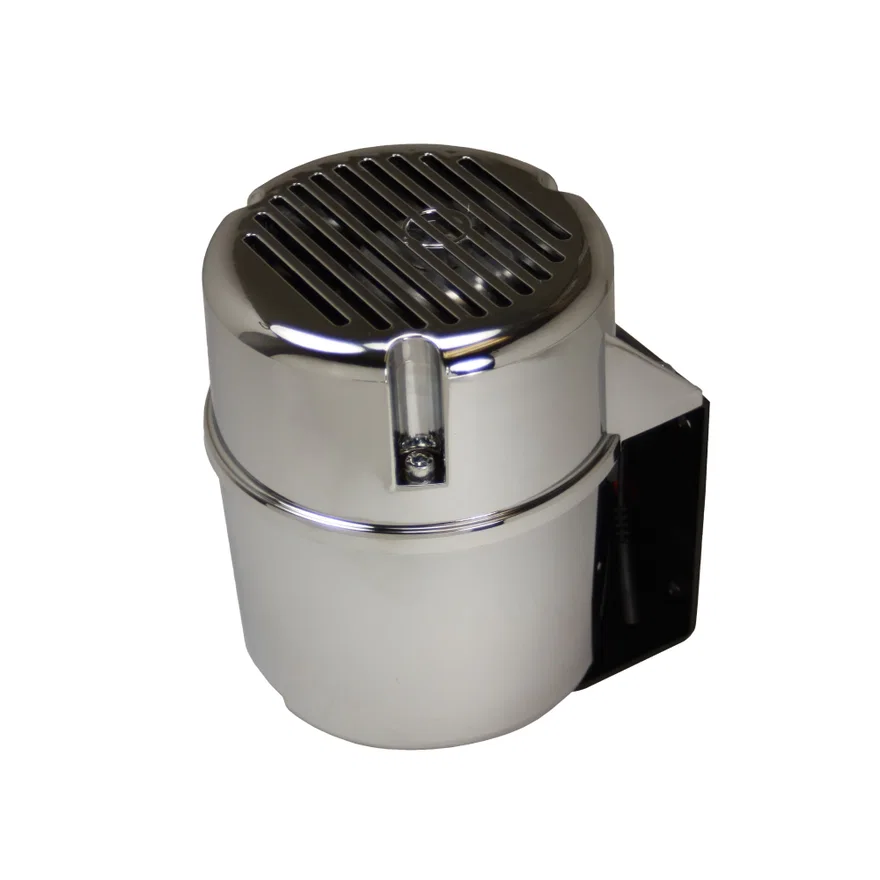 Rotary electric vacuum pump kit with chrome canister