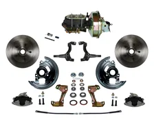 Power Front Kit with Plain Rotors and Zinc Plated Calipers image 1