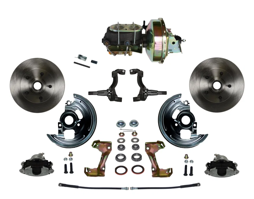 Power Front Kit with Plain Rotors and Zinc Plated Calipers