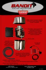 Rotary electric vacuum pump kit with chrome canister image 5