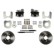 Rear Disc Brake Kit with Plain Rotors and Zinc Plated Calipers image 1