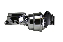 7 inch dual power booster, 1 inch bore master adjustable combo valve (Chrome) for Ford F-100 image 2