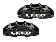 Power Front Kit with Drilled Rotors and Black Powder Coated Calipers image 2