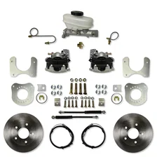 Rear Disc Brake Kit with Plain Rotors and Zinc Plated Calipers for Ford Mustang image 1