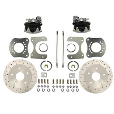 Rear Disc Brake Kit with Drilled Rotors and Zinc Plated Calipers for Ford image 1