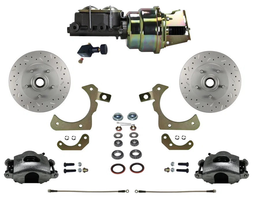 Power Front Kit with Drilled Rotors and Zinc Plated Calipers for Chevrolet