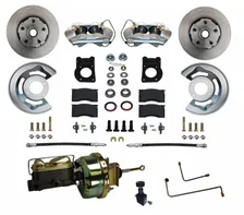 Power Front Kit with Plain Rotors and Zinc Plated Calipers for Ford Mustang image 1