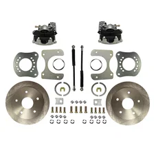 Rear Disc Brake Kit with Plain Rotors and Zinc Plated Calipers for Ford image 1