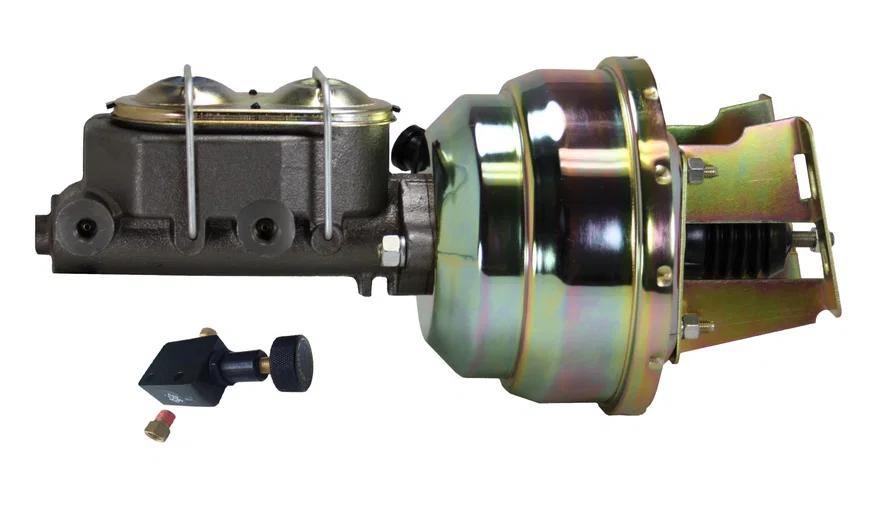 8 inch dual power booster, 1 inch bore master adjustable valve (Zinc)