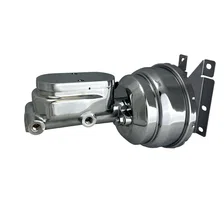 Power booster kit 8 inch dual booster 1-1/8 inch flat top (Chrome) image 1