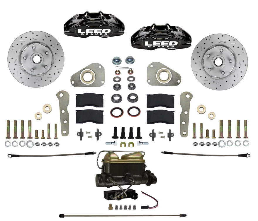 Power Front Kit with Drilled Rotors and Black Powder Coated Calipers