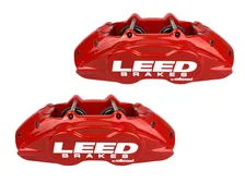 Spindle Kit with Drilled Rotors and Red Powder Coated Calipers image 2