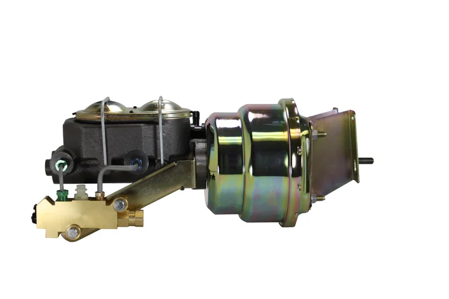 7 inch dual power booster, 1-1/8 inch bore master disc/drum (Zinc)