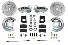 Front Spindle Kit with Drilled Rotors and Zinc Plated Calipers image 1