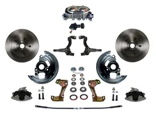 Manual Front Kit with Plain Rotors and Zinc Plated Calipers for Chevrolet Chevy II image 1