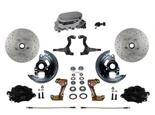 Manual Front Kit with Drilled Rotors and Black Powder Coated Calipers image 1