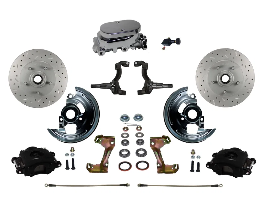Manual Front Kit with Drilled Rotors and Black Powder Coated Calipers