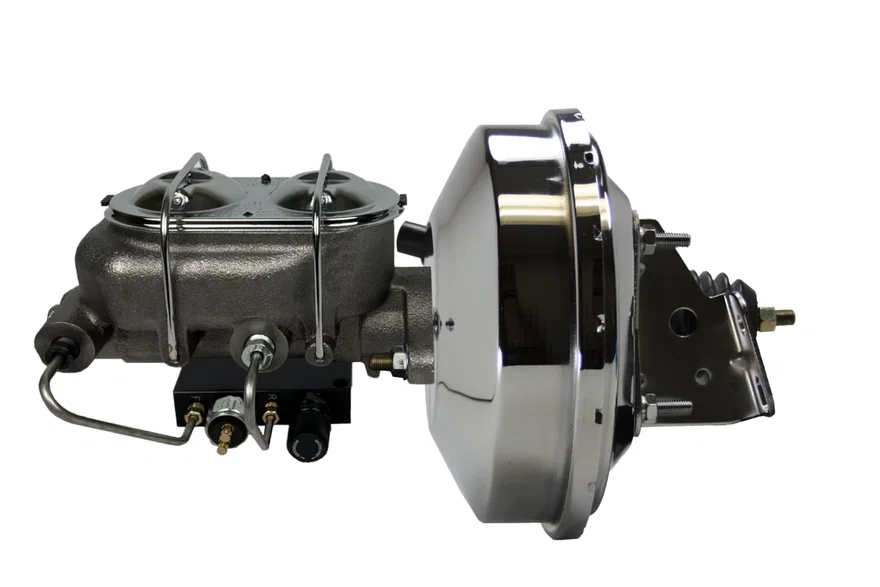 Power booster kit 9 inch booster 1 inch bore master combo valve(Chrome)