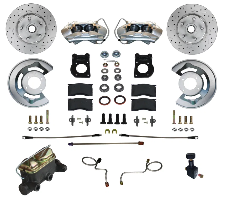 Manual Front Kit with Drilled Rotors and Zinc Plated Calipers