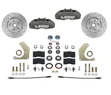 Front Spindle Kit with Drilled Rotors and Anodized Calipers image 1