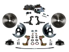 Power Front Kit with Plain Rotors and Zinc Plated Calipers image 1
