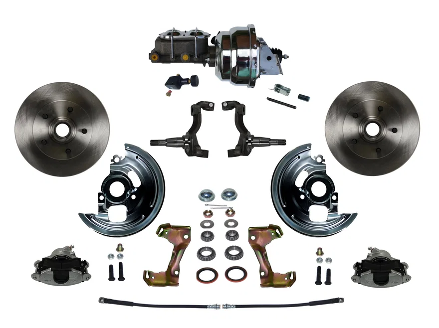 Power Front Kit with Plain Rotors and Zinc Plated Calipers
