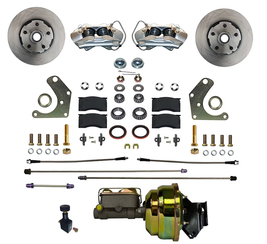 Power Front Kit with Plain Rotors and Zinc Plated Calipers