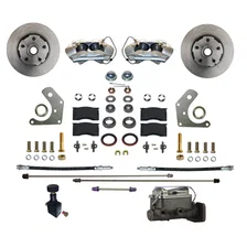 Power Front Kit with Plain Rotors and Zinc Plated Calipers image 1