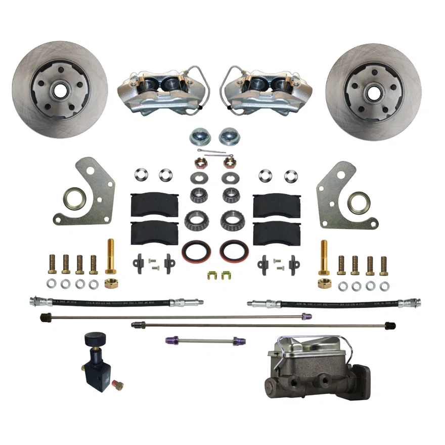 Power Front Kit with Plain Rotors and Zinc Plated Calipers