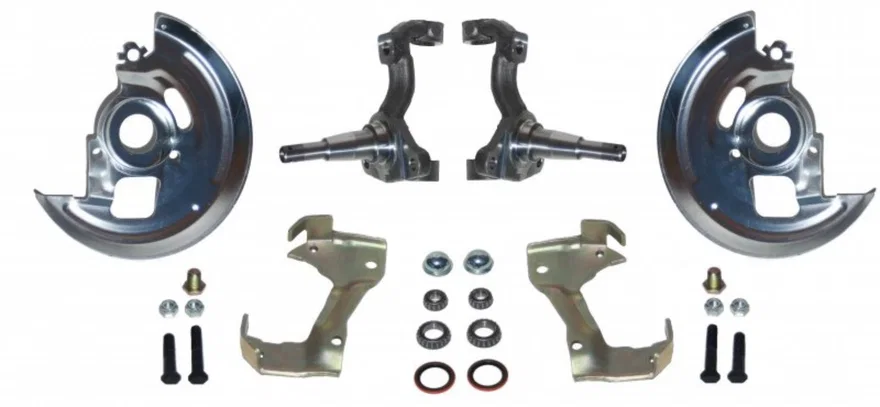 Front Includes spindles, brackets, splash shields, bearings and hardware