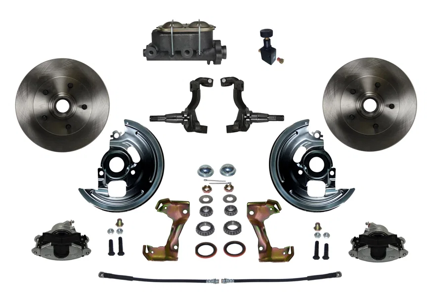Manual Front Kit with Plain Rotors and Zinc Plated Calipers