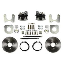 Rear Disc Brake Kit with Plain Rotors and Zinc Plated Calipers image 1