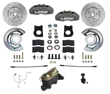Manual Front Kit with Drilled Rotors and Anodized Calipers for Ford Mustang image 1