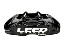 Front Caliper and Rotor Kit with Drilled Rotors and Black Powder Coated Calipers image 6
